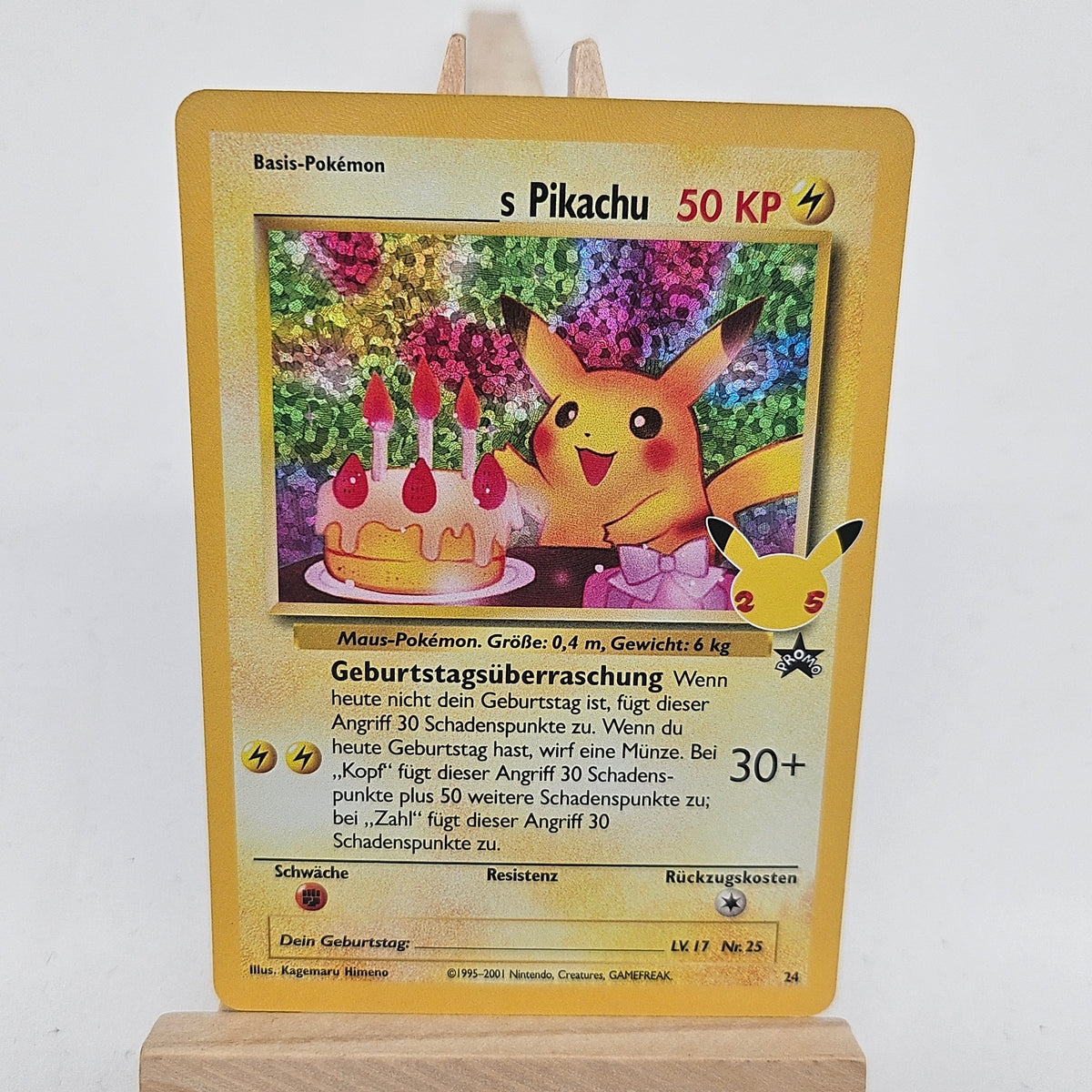 Geburtstag Pikachu 24 Celebration Promo Near Mint Deutsch Mübaland