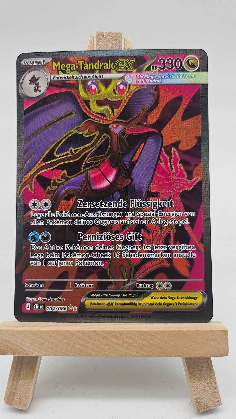 Mega-Tandrak EX 104/086 Wachsendes Chaos Near Mint Deutsch UR