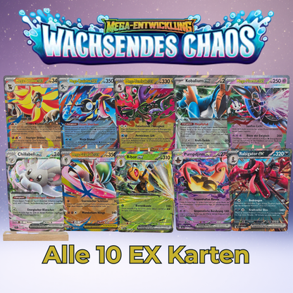 Alle 10 Double Rare Karten aus Wachsendes Chaos: Pyroleo Quajutsu Tandrak Kobalium Floette hillabell Galagladi Bibor Pumpdjin Rabigator